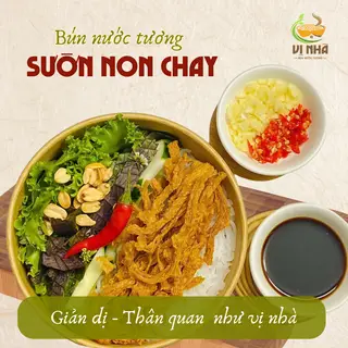 Hình ảnh Bún nước tương sườn non chay