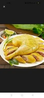 Hình ảnh Gà nửa con cháo gỏi đầy đủ