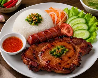 Hình ảnh Cơm Sườn Nướng-Lạp Xưởng