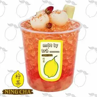 Hình ảnh Hồng Trà Vải Hoa Hồng - Size Lồ 1L