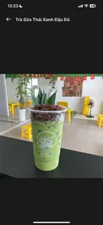 Hình ảnh Trà sữa Thái xanh đậu đỏ