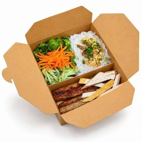 Hình ảnh Bún nem nướng + chả chiên