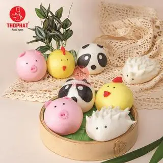 Hình ảnh Bánh bao con Heo nhân Cade Thọ Phát