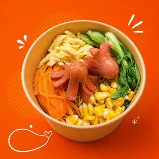 Hình ảnh Mì trộn xúc xích bạch tuộc