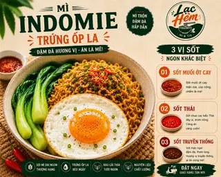 Hình ảnh Mì Indomie trộn trứng ốpla
