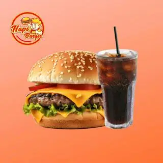 Hình ảnh Burger bò + Pepsi ly