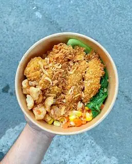 Hình ảnh Mì Trộn Gà Xù Cạnh Tóp Mỡ 