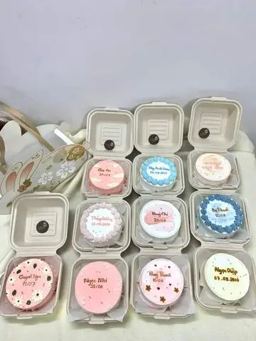 Hình ảnh Bánh bento mini viết chữ theo yêu cầu( bánh dành cho 1 người ăn )