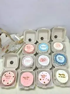 Hình ảnh Bánh bento mini viết chữ theo yêu cầu( bánh dành cho 1 người ăn )