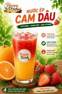 Hình ảnh Nước ép cam - dâu