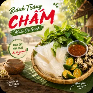 Hình ảnh Bánh Tráng Chấm Muối Cô Gánh.