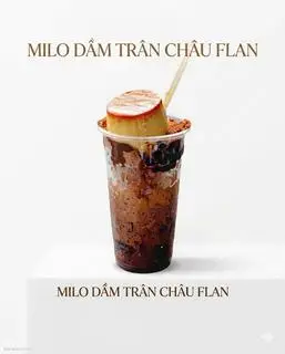 Hình ảnh Milo dầm trân châu flan