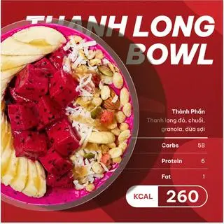Hình ảnh Thanh Long Bowl (Thanh long, chuối, granola)