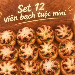 Hình ảnh Set Takoyaki 12 viên bạch tuộc mini