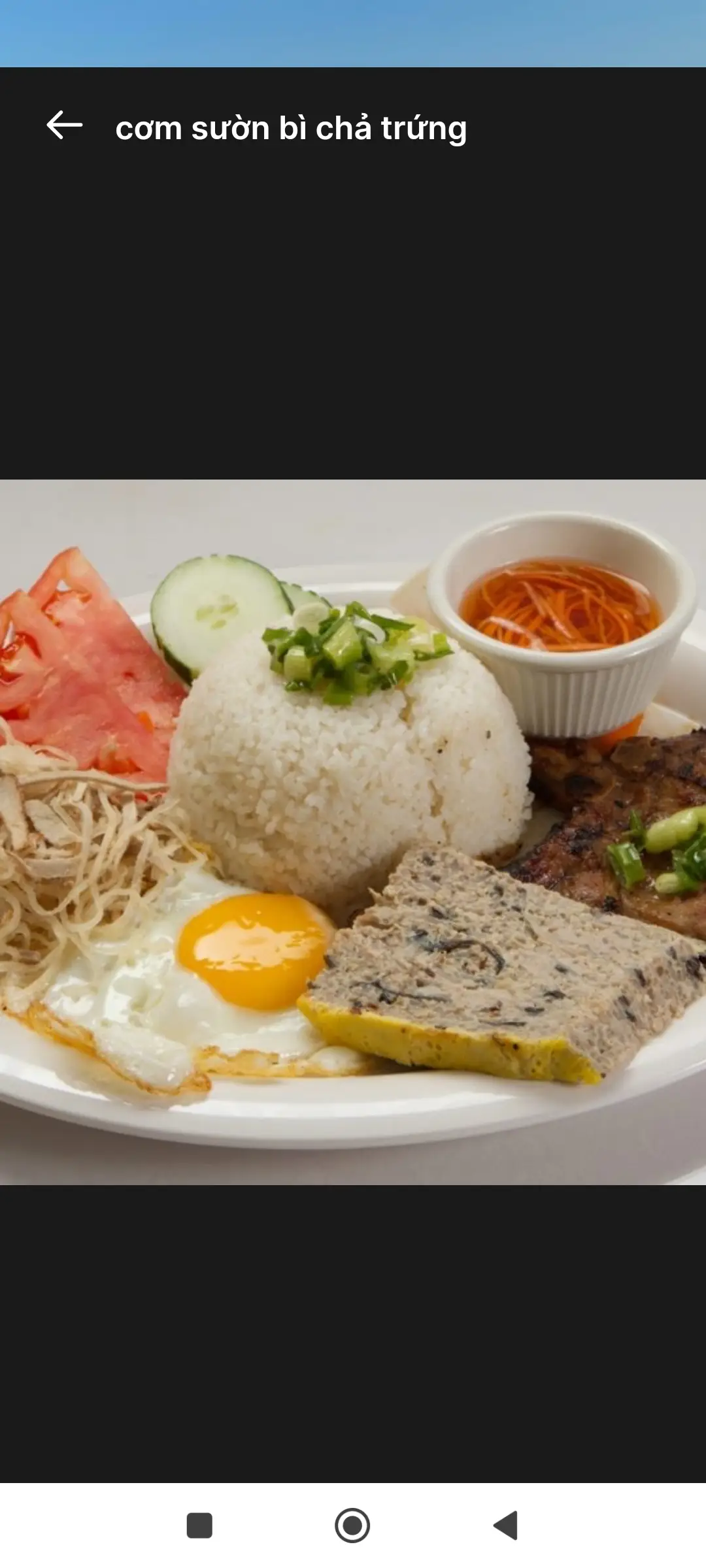 Hình ảnh cơm sườn bì ốp la