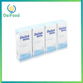 Hình ảnh Sữa tươi tiệt trùng Đà Lạt Milk không đường lốc 4x180ml
