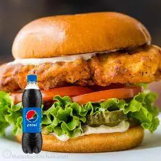 Hình ảnh Combo Hamburger Tôm Trứng + 01 Pepsi (Hoặc nước khác)