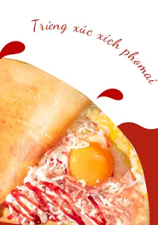 Hình ảnh Bánh crepe trứng - xúc xích - phomai