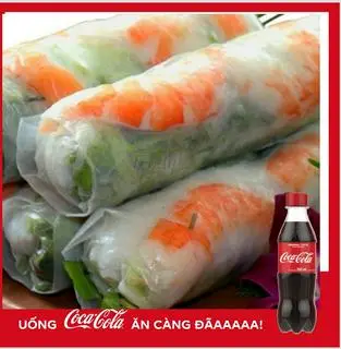 Hình ảnh 5 gỏi cuốn tôm +pepsi chai