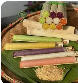 Hình ảnh 5 ống cơm lam ngũ sắc