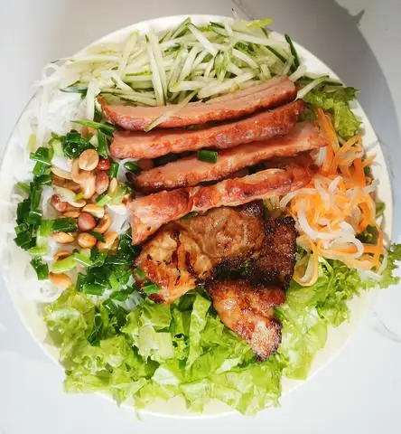 Hình ảnh bún thịt nướng nem nướng