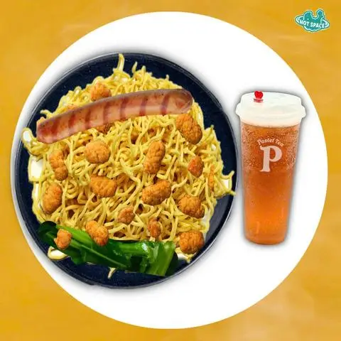Hình ảnh Combo S1: Mì trộn Gà xúc xích + 1 Nước