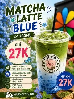 Hình ảnh Matcha latte blue
