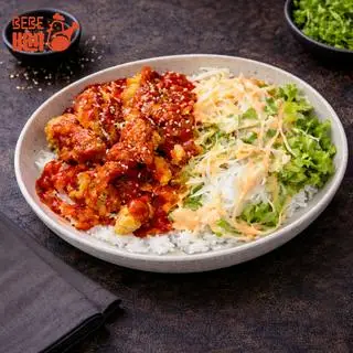 Hình ảnh Cơm gà chiên giòn sốt Gochujang 