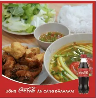 Hình ảnh bún cá rô giòn + coca