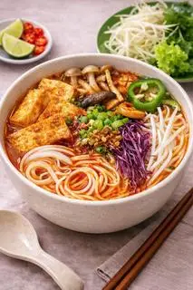 Hình ảnh Bún bò huế chay +tô muỗng đũa