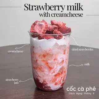 Hình ảnh Sữa dâu sấy kem cheese