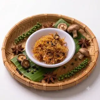 Hình ảnh Ruốc nấm hương tiêu cay - chay