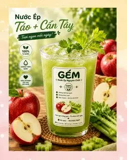 Hình ảnh Nước Ép Táo + Cần Tây