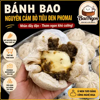 Hình ảnh Bánh Bao Nguyên Cám Bò Tiêu Đen Phomai
