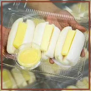 Hình ảnh Set Bánh Bao Phô Mai Chấm Sữa Đặc Lớn