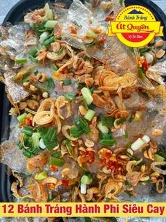 Hình ảnh bánh tráng trộn mỡ hành tóp mỡ 