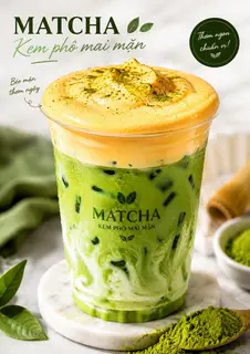 Hình ảnh matcha kem phô mai mặn