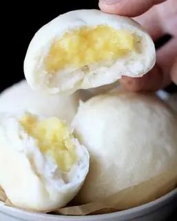 Hình ảnh (Bánh Nóng) COMBO 2 BÁNH BAO TRỨNG SỮA