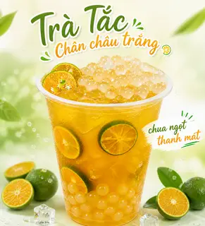 Hình ảnh trà tắc chân châu ( ly 1000ml)