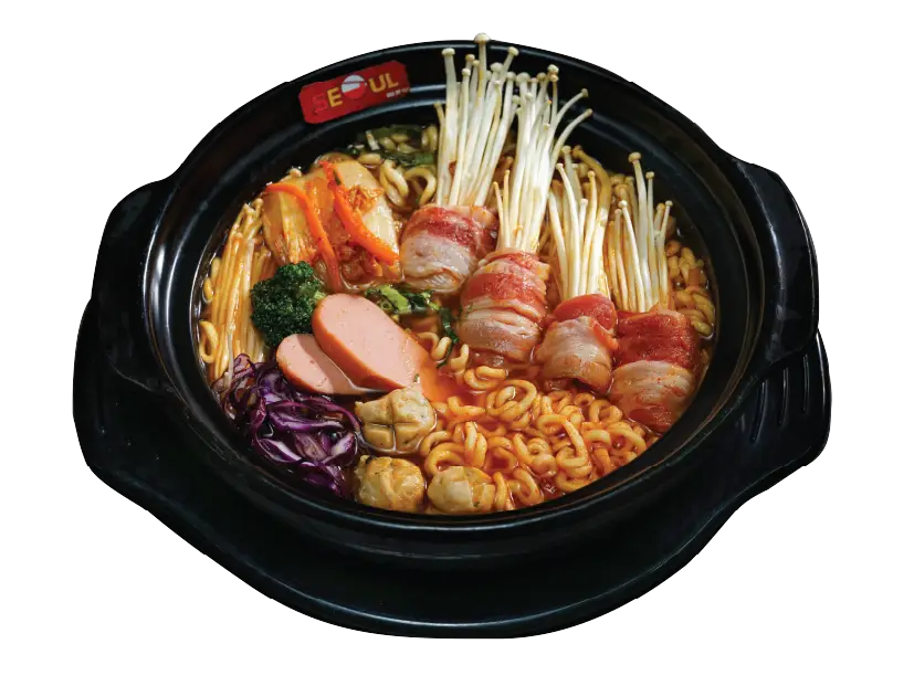 Hình ảnh Mì Kim Chi Bò Mỹ Cuộn Nấm