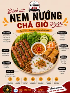 Hình ảnh Bún Nem nướng chả giò 