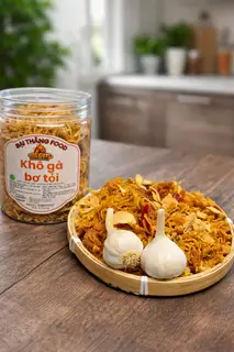 Hình ảnh Khô gà bơ tỏi (hủ) 200gr