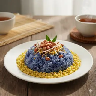 Hình ảnh Xôi đậu biếc (xanh lam)