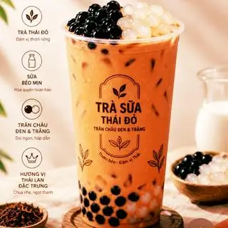 Hình ảnh Trà Sữa Thái Đỏ trân châu 