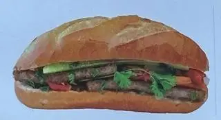 Hình ảnh Bánh mì pate nem nướng