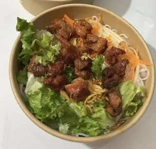 Hình ảnh bún trộn thịt nướng