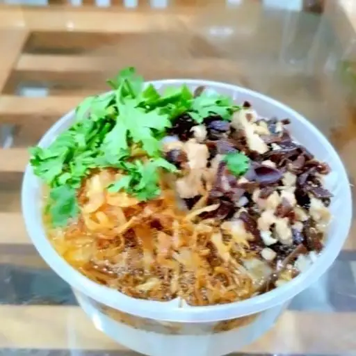 Hình ảnh 1x bánh đúc nóng nấm thịt băm - 1 x sữa đậu nành