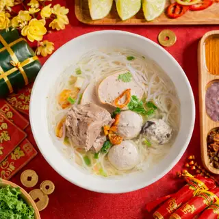 Hình ảnh bún mọc suờn thường