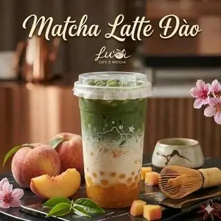 Hình ảnh Matcha latte đào