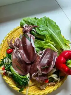 Hình ảnh Mực lá hấp Gừng 500g